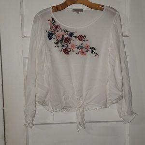 Wonderly Floral Peasant Top EUC